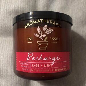 Bath & Body Works Recharge Sage + Mint Aromatherapy Scented 3-Wick Candle 14.5oz